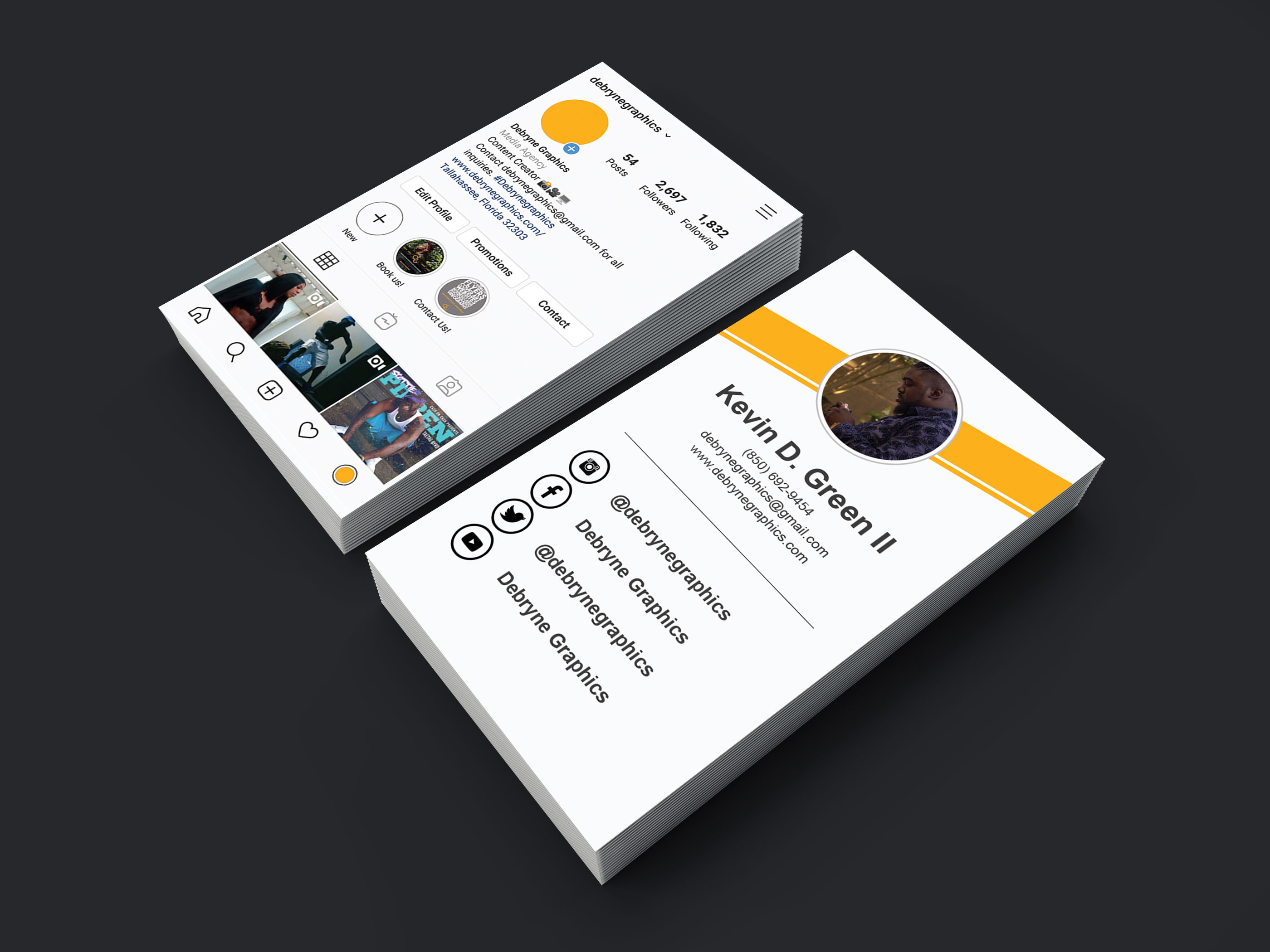 Instagram Business Card Design